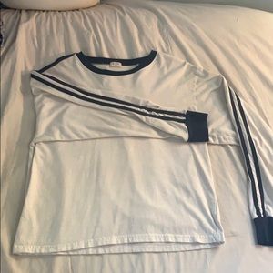 white striped long sleeve